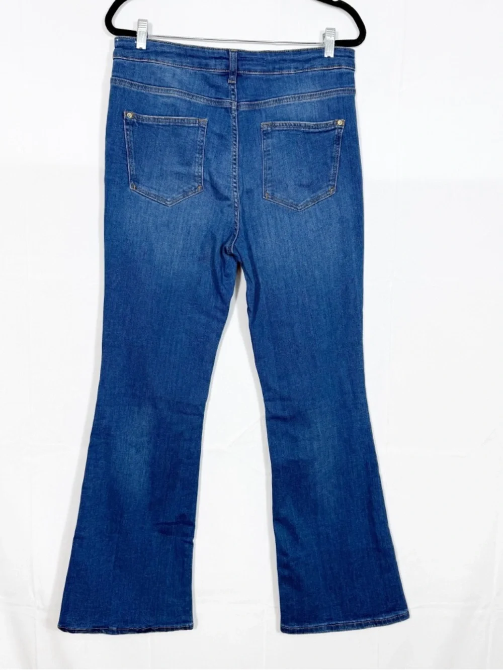 Pilcro X Anthropologie The Icon Flare Jeans Denim Medium Blue High Rise 70’s
